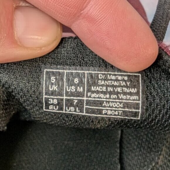 Dr Martens Santanitay Burgundy Canvas Sneakers Women Size 7 - Picture 2 of 7